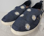 TOMS Alpargata Cupsole Embroidery Slip On  Womens Blue Sneakers Casual S... - $11.87