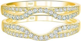 2.50 Ct Round Cut Diamond Wrap Guard Engagement Ring 14k Yellow Gold Finish - £79.92 GBP
