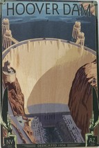 Hoover Dam Souvenir Wooden Birch Postcard. Lantern Press. New - £4.75 GBP