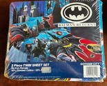 NEW Vintage BATMAN RETURNS Gotham City by Royalton 3 Piece Twin Sheet Se... - £76.11 GBP