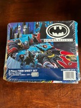 New Vintage Batman Returns Gotham City By Royalton 3 Piece Twin Sheet Set Sealed - £75.84 GBP