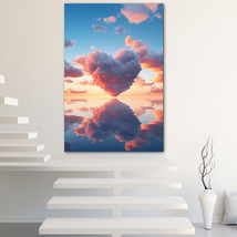 Love Clouds Canvas Painting Wall Art Poster Landscape Canvas Print Picture - £10.95 GBP+
