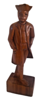 Hand Carved Wood Figure Colonial Man Folk Art 13.5&quot; - $23.75