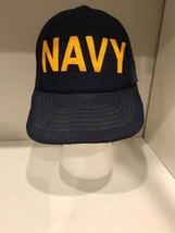 Vintage US Navy Mesh Snapback Trucker Hat One Size Fits All Naval - £15.68 GBP