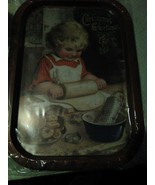 NEW CHRISTMAS GREETINGS  Cookie Tray Tin. Made To LOOK Vintage Food Safe - $9.49