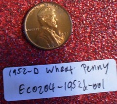 1952 D Lincoln Wheat Penny Double &quot;D&quot; Mint Mark Error;  Vintage Old Coin Money - £14.98 GBP