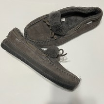 L.L. Bean Wicked Good Moccasin Mens Size 12 Shoes Shearling Lined Suede ... - $32.37