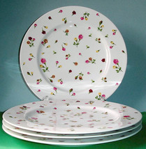 Royal Albert Country Rose Buds Dinner Plate 4 Piece Set 10.75&quot; New in Box - £68.41 GBP