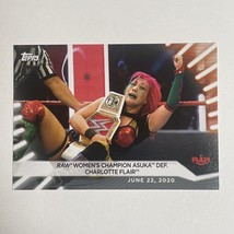 Asuka def. Charlotte Flair 2021 Topps WWE Women&#39;s Division #31 - £0.79 GBP