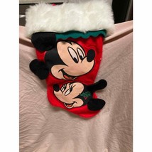 Vintage Disney Mickey Mouse And Minnie Mouse Christmas stocking - $14.85
