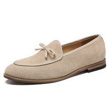 ZSAUAN Semi-formal Cow Suede Men&#39;s Shoes Slip-on British Men Dress Shoes Pointy  - £58.07 GBP