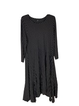 Susan Bayne Artful 3D Lagenlook Striped Knit Midi Dress Size L - £44.61 GBP