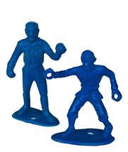 MPC Ring Hand BLUE Army Men Toy Soldier plastic military figure vtg marx lot 2 - $13.81