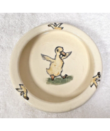 Weller Ware Antique Baby Food Plate Bowl Hand Painted Baby Duck 7 Inch - £30.12 GBP