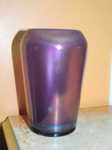 Art Glass Vase 5.5 Purple / Amethyst Iridescent Carnival antique art dec... - £82.53 GBP