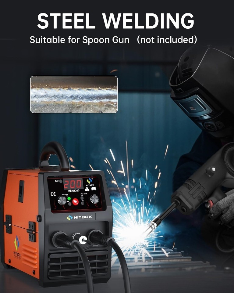 Gasless 3-in-1 MIG Welder, 145A, with Adjustable Wire Feed - Lightweight Design Item image 10