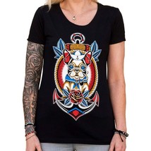 Black Market Art Sailor Dog Tattoo French Bulldog T-shirt Tee S-M-L-XL-2... - £22.41 GBP