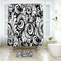 Flower Pattern 06 Shower Curtain Bath Mat Bathroom Waterproof Decorative - £18.08 GBP+