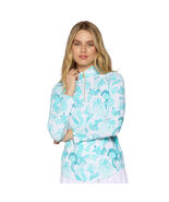 NWT G LIFESTYLE SEA CARIBBEAN TURQUOISE Long Sleeve Mock - Size SMALL - $69.70 CAD