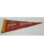 VINTAGE INDIANA FELT COLLECTIBLE PENNANT 1960&#39;S - RARE! 12x5 - $14.52