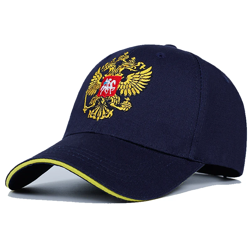 New Neutral Cotton Outdoor Baseball Cap Russia Badge Embroidery Snapback... - £13.35 GBP
