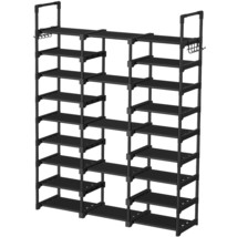 9 Tiers Shoe Rack Shoe Organizer Storage With Non-Woven Fabric Tall Shoe... - £48.69 GBP