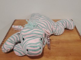 Vintage TY Beanie Pillow Pals Plush Zulu Zebra Stuffed Animal - £10.93 GBP
