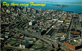 Vintage 1960s San Francisco Aerial View Postcard - $18.39