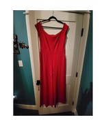 Express Red Off-Shoulder Wide Leg Jumpsuit Size 6 - $834.34 MXN