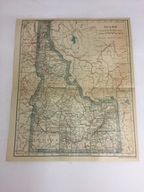 Antique map of Idaho in 1921, Great Shape. Ready to be Framed. 11” By 9” - £11.06 GBP