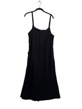 TORRID Womens Jumpsuit Super Soft Black Cropped Wide Leg Tie-Front Sz 3X - £24.96 GBP