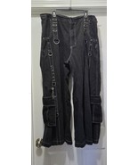 Vintage 90s Tripp NYC Bondage Style Pants Chains Baggy Goth Skater Punk ... - $5,140.56 MXN
