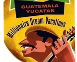 Delta Air Lines 1957 Mexico Guatemala Yucatan Millionaire Vacations Broc... - $21.81