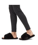 Sorel Go Mail Run Faux Fur Cotton Slippers, Cozy House Shoes, Black, Siz... - $110.95 CAD