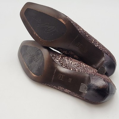 Donald J Pliner Womens Snake Skin  Slip On Kitten Pumps Heels Shoes Size 6 M Item image 8