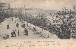 London England~Thames EMBANKMENT~1902 Photo Postcard - £7.52 GBP