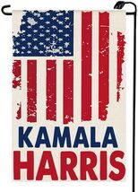 Kamala Harris 2024 Garden Flag 12x18 Inch Blue Double Sided Yard Decor - $119.43 MXN