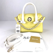 Michael Kors Carmen XS Messenger Bag  Buttercup Yellow Embossed Leather B3A - £102.49 GBP