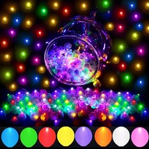 100Pcs Flash Balloon Lights, Waterproof Round Balls Light Up For Balloon Paper L - £15.17 GBP