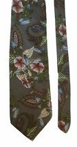 Tropical Floral &amp; Paisley BILL BLASS 100% Silk Necktie Retro Cool Dusty ... - $15.00