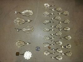 21XX77 Chandelier Parts: Assorted Glass Teardrop Prisms (20) Small, (1) Medium - £17.11 GBP