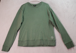 Allbirds Sweater Unisex Medium Green Cotton Long Raglan Sleeve Crew Neck Logo - £19.39 GBP