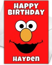 Elmo Personalised Birthday Card - Elmo Sesame Street Greetings Card - £3.27 GBP