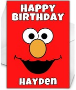ELMO Personalised Birthday Card - ELMO SESAME STREET Greetings Card - €3,48 EUR
