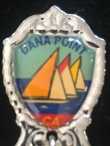 Dana Point CA Sailboat(top) Jumping Whale Dangling Charm Souvenir Spoon   - $8.86