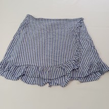 Moa Moa Women&#39;s Blue &amp; White Stripes Elastic Waist Pencil Skirt Size XL Waist 30 - $11.87