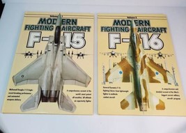 Modern Fighting Aircraft Vol 1 F-15 Eagle &amp; Vol 2 F-16 Fighting Falcon Hardcover - £9.69 GBP