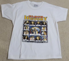 Vintage Y2K Black History White Kids Tshirt Large - £14.57 GBP