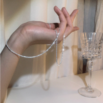 Exquisite 925 Sterling Silver Gypsophila Strand Necklace - FAST SHIPPING!!! - £12.57 GBP
