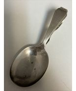 Curved Handle Baby Spoon Saart Bros Sterling Silver Mid Century Heart Sh... - €49,66 EUR
